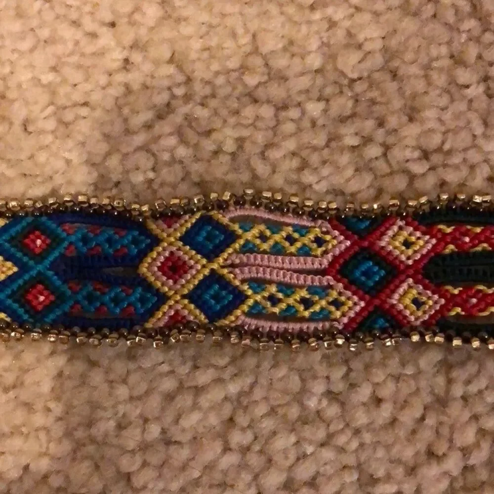 Handmade Woven & bead magnetic bracelet